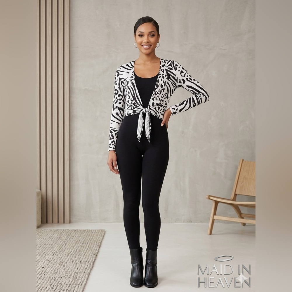 Black and White Animal Print Cover up